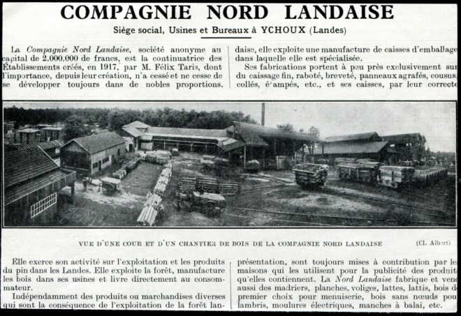 40 - Ychoux - Compagnie Nord landaise - Article de presse vers 1930.jpg