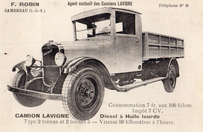 CARTE PUBLICITAIRE CAMION LAVIGNE A SAMOREAU SEINE ET MARNE.jpg