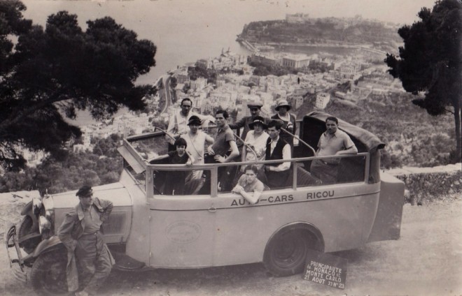 Autocar Citroën décapotable Ricou sur les hauteurs de Monaco Monte Carlo transport de touristes 1933.jpg