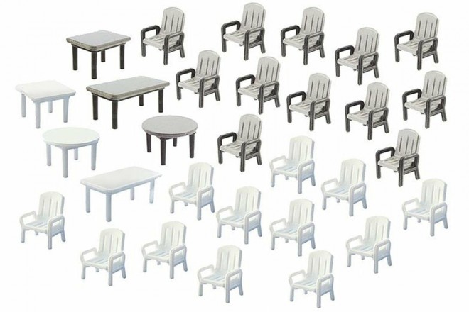 Faller 180439 24 Chaises et 6 Tables de jardin 01.jpg