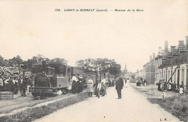 8 Ligny le Ribault gare CPA 2.jpg