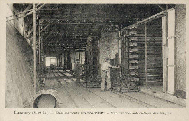 77 - Luzancy - Etablissements Carbonnel - Manutention autamatique des briques - R°.jpg
