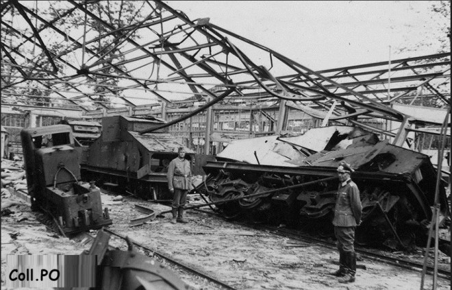 Dépôt St-Hubert BahnhofvonFameckFrabckreich,frz.Munitionswagen-.JPG