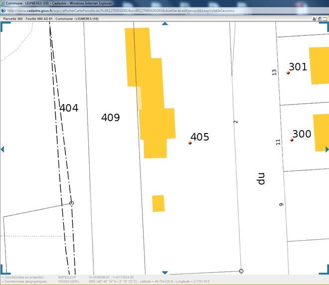 Lignières Rue du Huit Mai Cadastre Lot 405.jpg