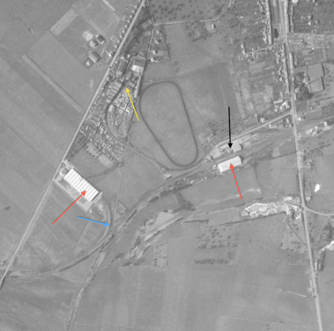 Crèvecoeur vue aérienne 1965 Nouveaux batiments.png