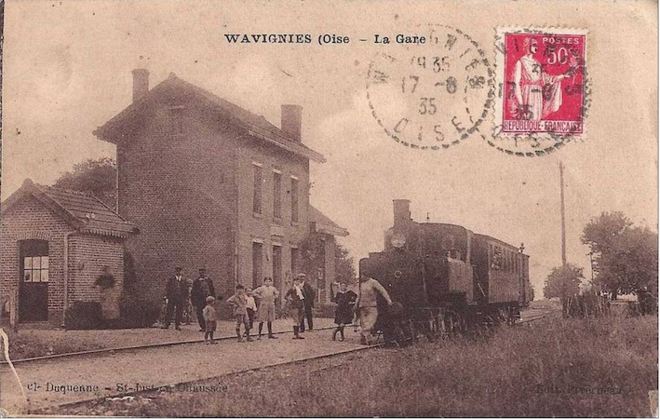 Wavignies CP6 gare vers 1935.png