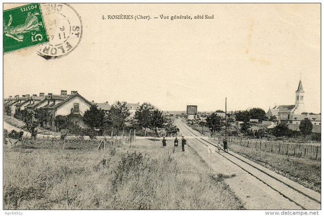 ROSIERES - Vue générale - voie Ferrée - rails - habitations -.jpg