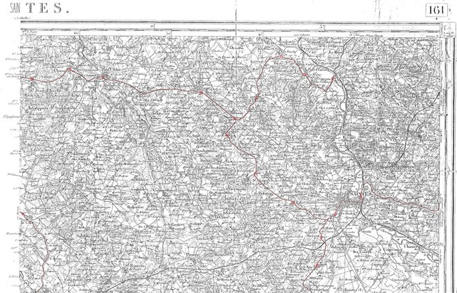 Carte SE Charentes Champagne - Saintes 1941.jpg