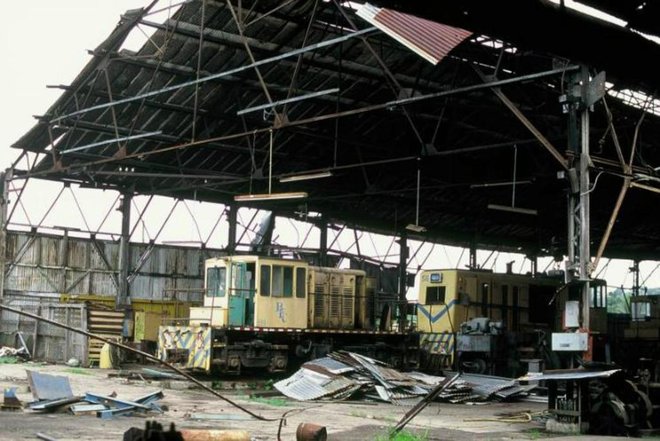 Depot of the banana transport railway of the Bocas Fruit Company at Almirante.jpg
