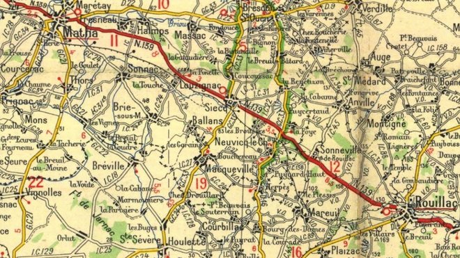 Rouillac - Matha (Michelin 1931).jpg