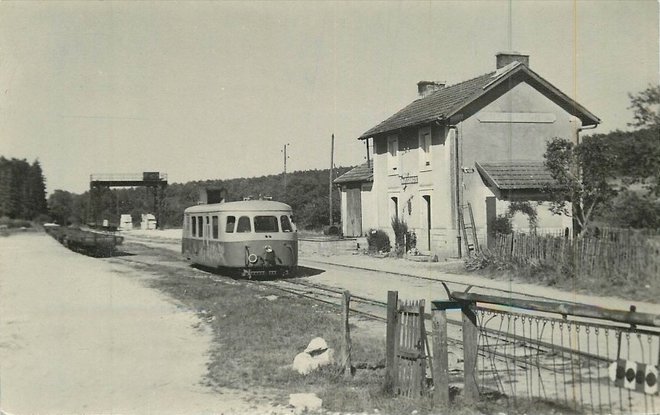 89 - MASSANGIS (chemins de fer de l´Yonne) - La Gare, autorail. (photo Laurent).jpg