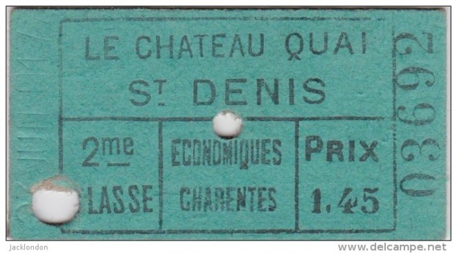17 - BILLET TICKET TRAIN Chemins de Fer Économiques des Charentes ILE D'OLÉRON Le Château - Quai Saint Denis.jpg