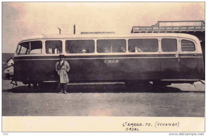 154 - AUTOMOTRICE SE CHER GARE SAINT AMAND MONTROND ORVAL ECHANGE G.LAPLANCHE COLLECTION PEREVE.jpg