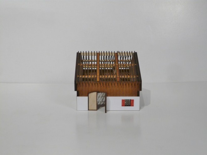 Maquette carton, maquette en carton, maquette carton imprimé, ferme comtoise, maquette enfant, maquette junior, maquette ferme, ferme HO, ferme 87, 6.JPG