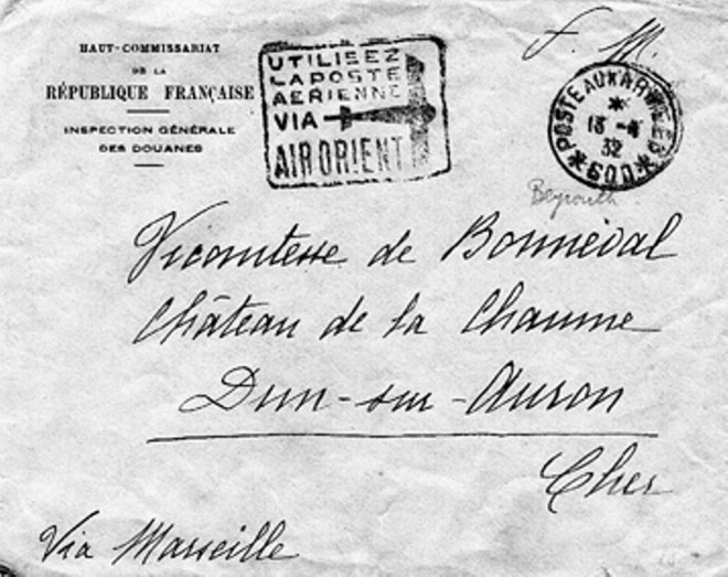 727 - courrier Enveloppe 1932 air-orient Beyrouth site.JPG