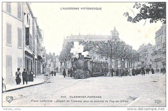 63 Clermont-Ferrand - Place Lamartine - Départ du Tramway pour le Sommet du Puy-de-Dôme.jpg