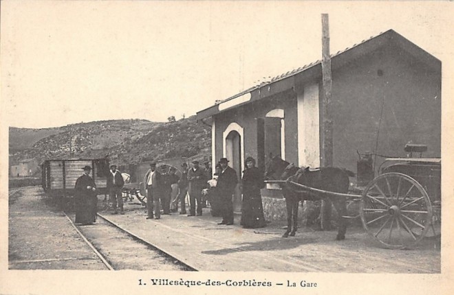 11 - Villesèque des Corbieres la gare ligne de Tuchan Ripaud.jpg