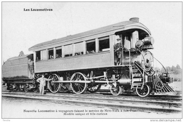 01 - Nouvelle Locomotive à Voyageur Faisant le Service de New-York à San..jpg