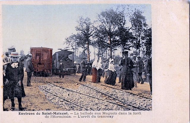 TDS Forêt de l'Hermitain Environ de Saint-Maixent Balade aux Muguets + Trains Spéciaux CPA Couleur Restaurée