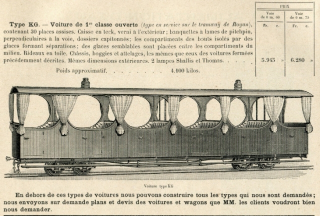 Decauville Baladeuses KG Tramway de Royan CATALOGUE DECAUVILLE