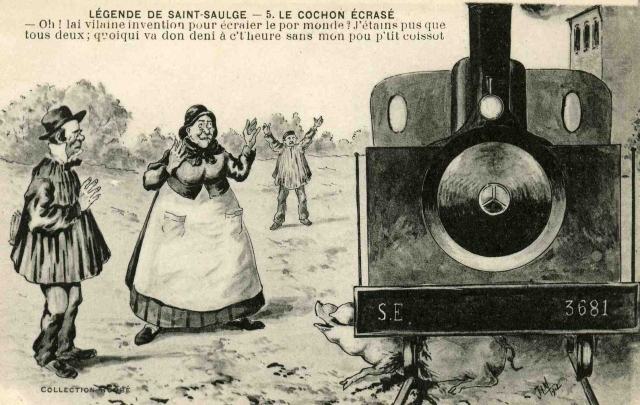 01 Saint-Saulge Carte Cochon Ecrasé 01