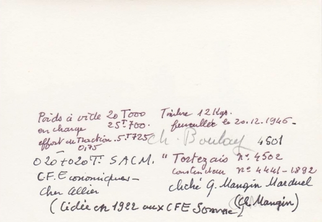 SE-Cher Mallet 020+020T N°4502 Torezais SACM n°4441 de 1892 (Cédée en 1922 à la SE-Somme) Cliché Mangin-Marduel  Coll Péréve 02