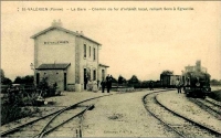 Saint Valerien (Yonne) Gare CPA PLAN DE VOIE