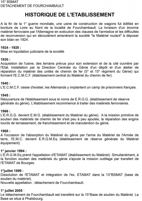 historique etablissement Fourchambaultw
