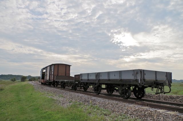 12 CFBS 27.08.14 Locotracteur 351 Rame Marchandise Passage Bergerie