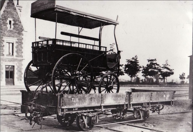 TIV Wagon Plat M40 Chargé d'une Charette Coll Pérève