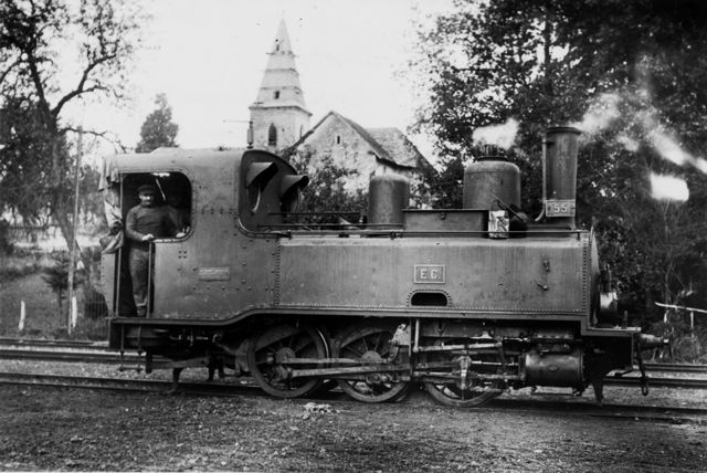 1255 CORpT 030T CE n°55 15t 17.12.1909 Livraison Saintes 22.01.1915 Réquisition Calais 1917 Meusien Restituée 24.03.1919 11.1920 Vente à Frot Photo Mangin - Ne pas confondre avec 684 030T EC n°55 pui 155