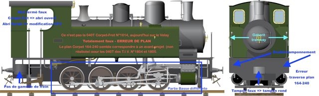 CORPET HOOS 040T Frot Velay PLAN FAUX DRAWING WRONG falsches Flugzeug