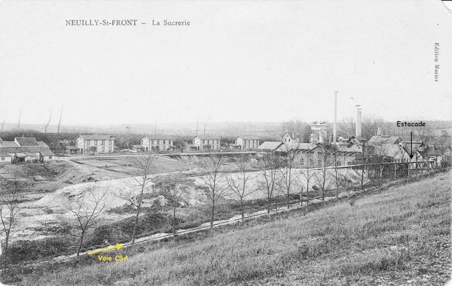 15 Neuilly Saint Front Sucrerie Arrivée Voie VM CSA.