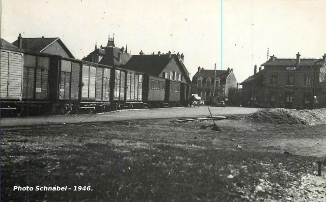 Yonne SENS gare Cf du gatinais Egreville-Sens Sept 1946 Photo Schnabel