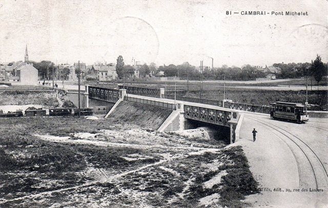03  0,0 Cambrésis Cambrai Pont Michelet VM Cambrésis V. Tramways Intersection PANORAMIQUE