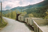 Ferrocarril Secundario de Guardiola a Castellar d'en Huch V.60 020T O&K Tombereaux prés de Pobla de Lillet mai 1962 FLICKR Les Dench