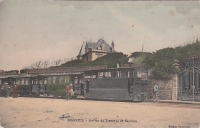 Biarritz Arrivée du Tramway de Bayonne (Colorisée)