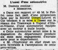 TIV Decaucille Essai Automotrice Ouest-Eclair 1932.09.08