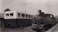 VFIL Pas de Calais Lumbres Autorail M31 Loco au tas Photo Hesselink Coll Péréve 01