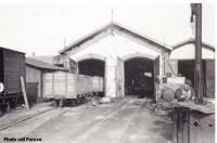 CFD EGREVILLE avril 1957 La Remise à Machines CFD Seine et Marne Collection Pérève - copie