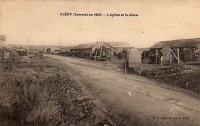 Cléry sur Somme 1920 animée attelage BATIMENT état civil Français secteur B C