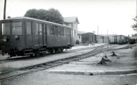 1946.05 Nord-Est Soissons Saint Waast Autorail Renault RS4 n°1 Navette Saint Waast SNCF Au Fond Rame VN CFSNE de la Ligne de beaurieux Photo Chapuis Coll Péréve