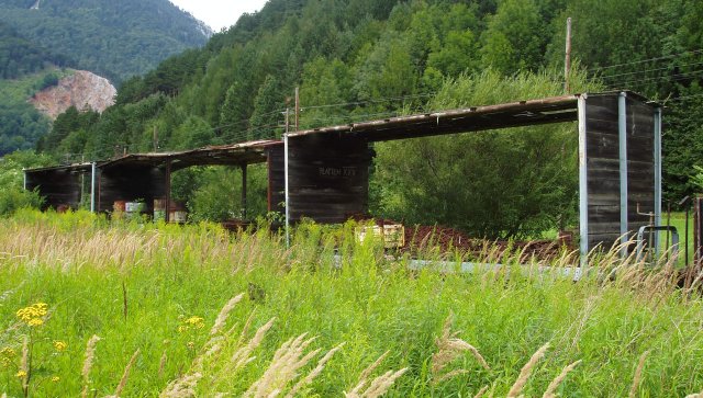 Les wagons magasins à Hirschwang