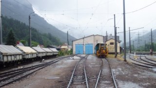 Vue générale de la gare locale de Mixnitz