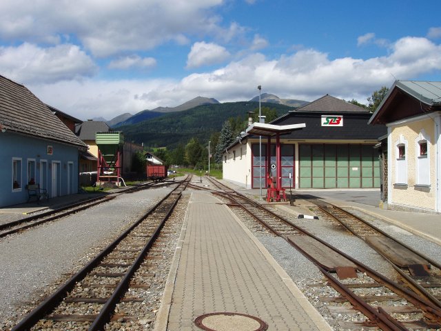 Vue de la gare de Tamsweg coté Mauterndorf