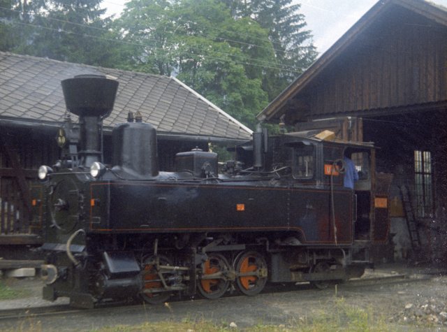 La U 40 avant sa mise en tête devant la remise de Mauterndorf