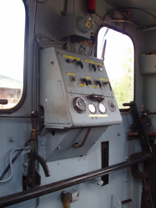 Détail du poste de conduite du locotracteur VL BRAUBACH