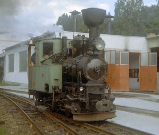 La Stainz 2 devant la remise de Murau en 1971