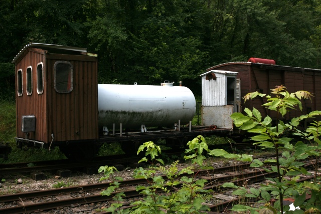 Le wagon désherbeur BEW 2 sur la nouvelle voie de garage de Kienberg-Gaming