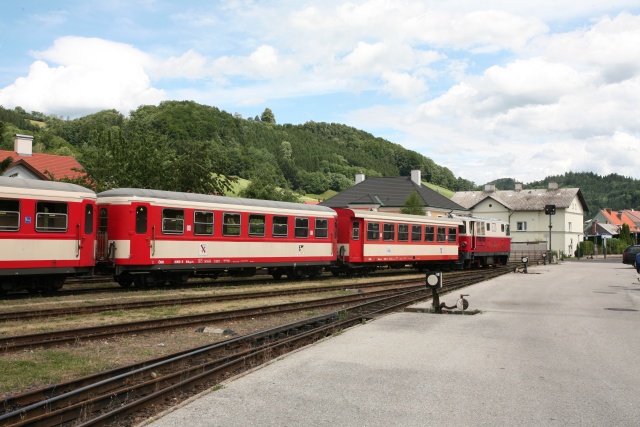 Vue générale de la sortie coté Hieflau et Lunz am See de la gare de Waidhofen